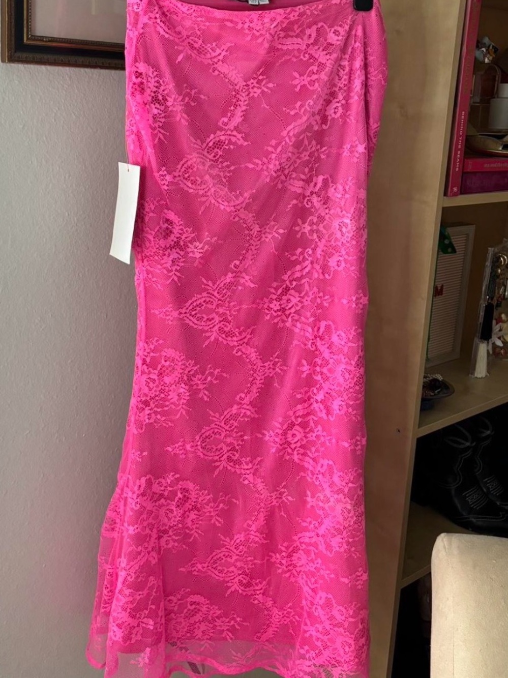 Never Fully Dressed Pink Lace Skirt